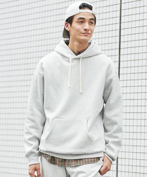 coen（コーエン）の「ヘビーウェイト裏起毛パーカー(セットアップ可能)（パーカー・メンズ・ダークグリーン/グレー・S/M/L/XL）」の10枚目の写真