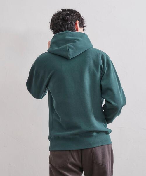 coen（コーエン）の「ヘビーウェイト裏起毛パーカー(セットアップ可能)（パーカー・メンズ・ダークグリーン/グレー・S/M/L/XL）」の4枚目の写真