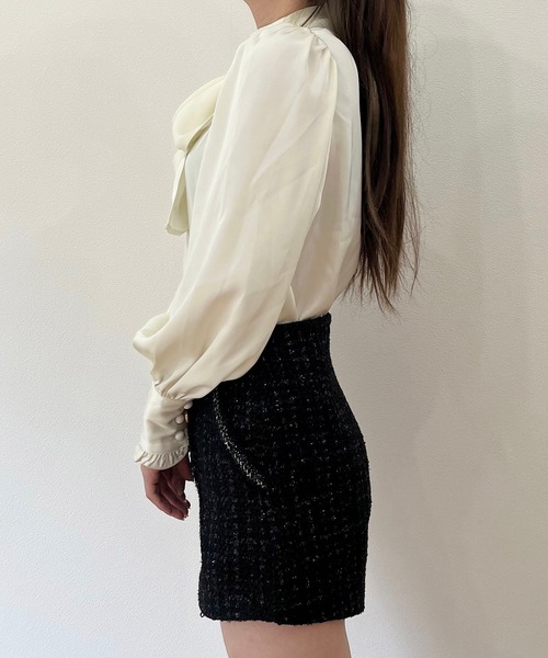 titty＆Co. PETIT（ティティアンドコープティ）の「【titty&Co.PETIT】ダブルボタンラメツイードショーパン（その他パンツ・レディース・ブラック・SMALL/MEDIUM）」の10枚目の写真