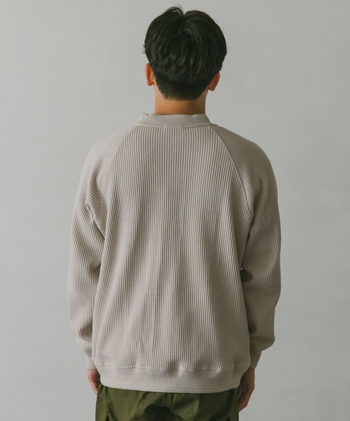URBAN RESEARCH DOORS(アーバンリサーチドアーズ)の「『UR TECH』ワッフルVネックカーディガン(カーディガン/ボレロ・メンズ・ベージュ系その他/グリーン/ネイビー/ブラック・X-LARGE/MEDIUM/LARGE)」の9枚目の写真