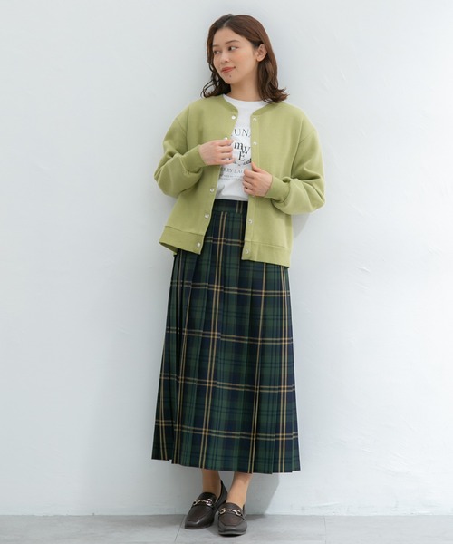 Honeys(ハニーズ)の「ドット釦クルーカーデ(カーディガン/ボレロ・レディース・アイボリー/ブルー/ピンク/ライム/イエロー/ブラック/スミクロ/オートミール/杢グレー・LL/L/M)」の14枚目の写真