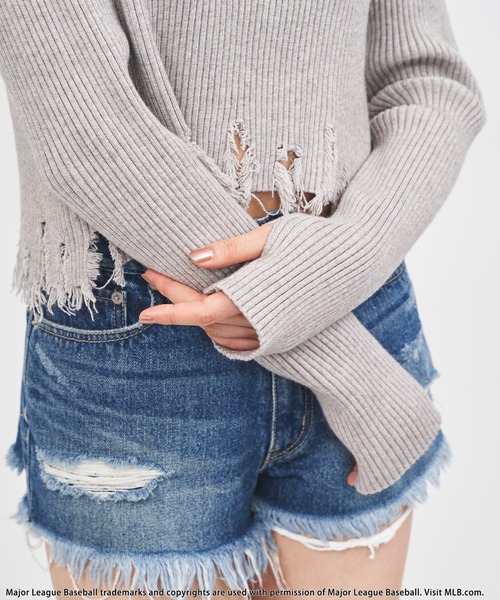 BACK TO THE FIELD（バック トゥー ザ フィールド）の「【MLB】クラッシュハイネックリブニット（ニット/セーター・レディース・ピンク/ブラック/グレー・FREE）」の18枚目の写真