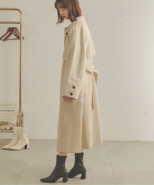 Ambre Neige（アンブルネージュ）の「ステンカラーコート／【WEB/EC限定商品】（ステンカラーコート・レディース・モカ/ダークブラウン/アイボリー・FREE）」の8枚目の写真