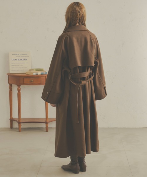 Ambre Neige（アンブルネージュ）の「ステンカラーコート／【WEB/EC限定商品】（ステンカラーコート・レディース・モカ/ダークブラウン/アイボリー・FREE）」の13枚目の写真