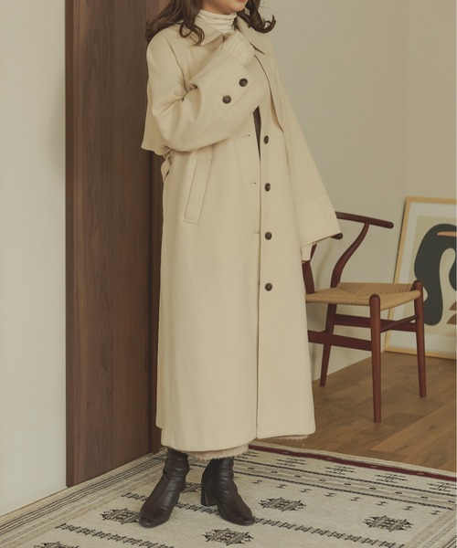 Ambre Neige（アンブルネージュ）の「ステンカラーコート／【WEB/EC限定商品】（ステンカラーコート・レディース・モカ/ダークブラウン/アイボリー・FREE）」の19枚目の写真