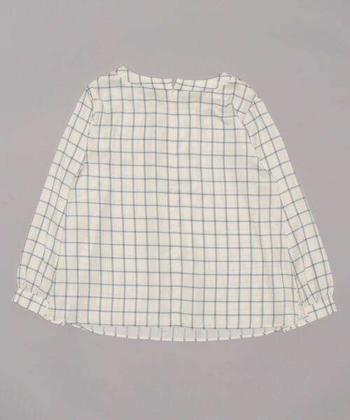 fleur by mint breeze（フルールバイミントブリーズ）の「【M～5L 大きいサイズ】チェック柄 パール ブラウス（シャツ/ブラウス・レディース・オフホワイト/キャメル/ネイビー・L/LL/3L/4L/5L/M）」の19枚目の写真