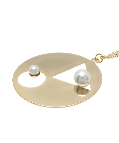 CIAOPANIC（チャオパニック）の「【Ciaopanic】【Starlit】マルサンカクプレートNK（ネックレス・レディース・ゴールド・FREE）」の3枚目の写真