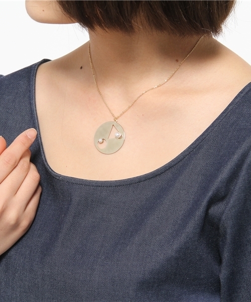 CIAOPANIC（チャオパニック）の「【Ciaopanic】【Starlit】マルサンカクプレートNK（ネックレス・レディース・ゴールド・FREE）」の5枚目の写真