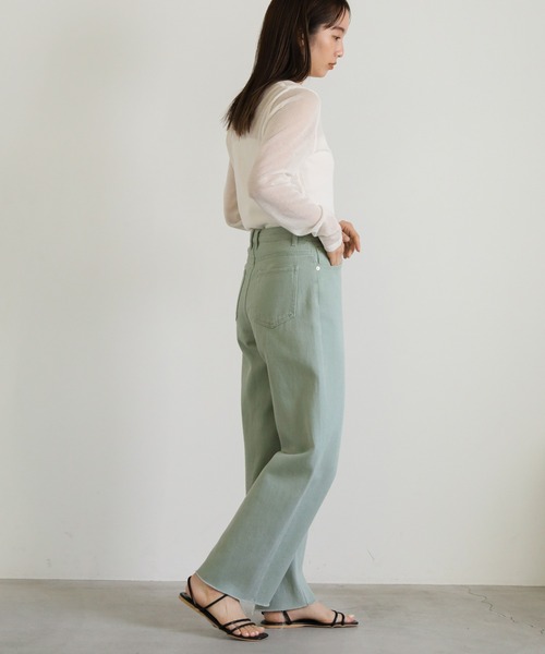 select MOCA(セレクトモカ)の「ハイウエストカットオフデニムパンツ(デニムパンツ・レディース・カーキ/ブラック/ライトブルー・SMALL/MEDIUM)」の11枚目の写真