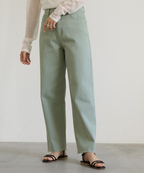 select MOCA(セレクトモカ)の「ハイウエストカットオフデニムパンツ(デニムパンツ・レディース・カーキ/ブラック/ライトブルー・SMALL/MEDIUM)」の12枚目の写真