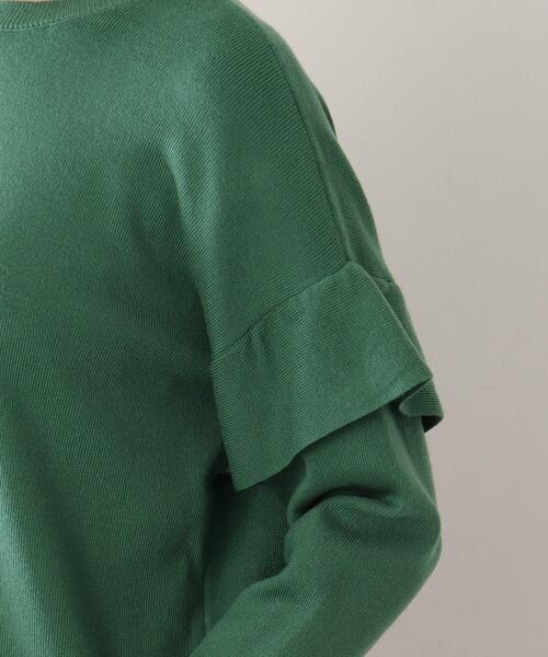 DRESKIP（ドレスキップ）の「◆ショルダーフリルニットプルオーバー（ニット/セーター・レディース・グリーン/サンドベージュ/ピンク系/ブラック・02/03）」の10枚目の写真