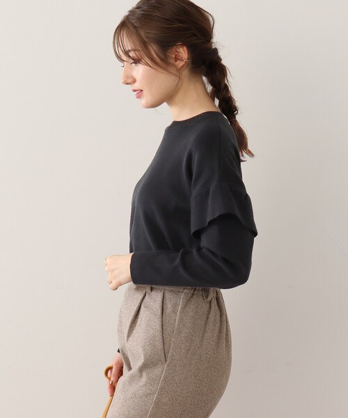 DRESKIP（ドレスキップ）の「◆ショルダーフリルニットプルオーバー（ニット/セーター・レディース・グリーン/サンドベージュ/ピンク系/ブラック・02/03）」の15枚目の写真