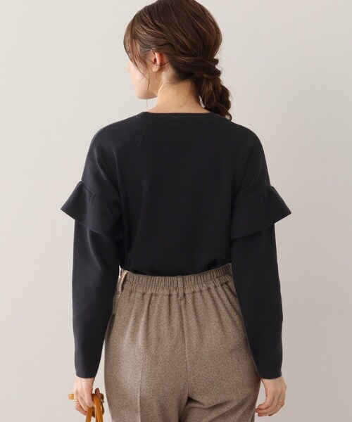 DRESKIP（ドレスキップ）の「◆ショルダーフリルニットプルオーバー（ニット/セーター・レディース・グリーン/サンドベージュ/ピンク系/ブラック・02/03）」の16枚目の写真