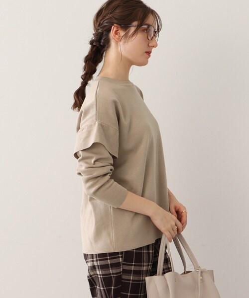 DRESKIP（ドレスキップ）の「◆ショルダーフリルニットプルオーバー（ニット/セーター・レディース・グリーン/サンドベージュ/ピンク系/ブラック・02/03）」の22枚目の写真