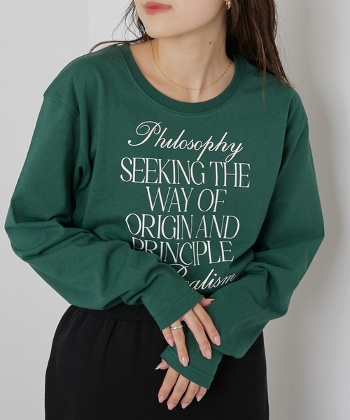 CIAOPANIC TYPY(チャオパニックティピー)の「USAコットンアソートプリントTEE(Tシャツ/カットソー・レディース・ホワイト/グリーン/チャコールグレー・ONE SIZE)」の21枚目の写真