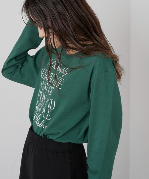 CIAOPANIC TYPY(チャオパニックティピー)の「USAコットンアソートプリントTEE(Tシャツ/カットソー・レディース・ホワイト/グリーン/チャコールグレー・ONE SIZE)」の6枚目の写真