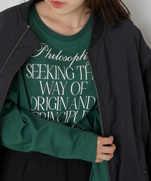 CIAOPANIC TYPY(チャオパニックティピー)の「USAコットンアソートプリントTEE(Tシャツ/カットソー・レディース・ホワイト/グリーン/チャコールグレー・ONE SIZE)」の17枚目の写真