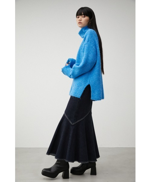 AZUL by moussy(アズールバイマウジー)の「THICK HEEL BOOTS/シックヒールブーツ(ブーツ・レディース・ブラック/ライトベージュ・SMALL/MEDIUM/LARGE)」の9枚目の写真
