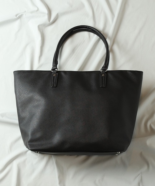 UNION STATION（ユニオンステーション）の「サフィアーノレザートートバッグ（トートバッグ・メンズ・チャコールグレー/ブラック・FREE）」の3枚目の写真