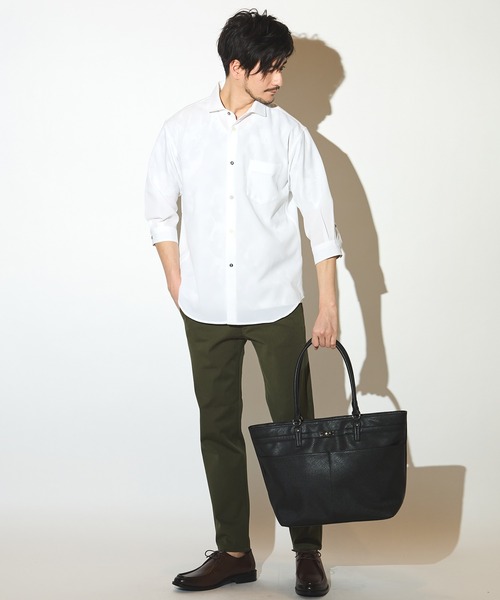 UNION STATION（ユニオンステーション）の「サフィアーノレザートートバッグ（トートバッグ・メンズ・チャコールグレー/ブラック・FREE）」の17枚目の写真