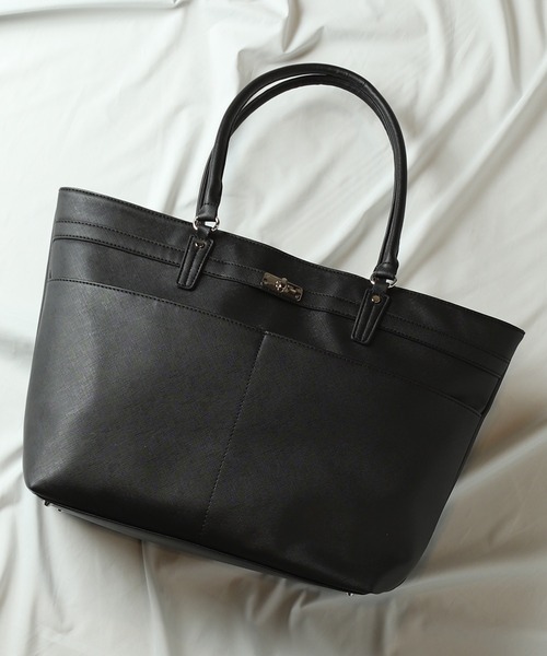 UNION STATION（ユニオンステーション）の「サフィアーノレザートートバッグ（トートバッグ・メンズ・チャコールグレー/ブラック・FREE）」の10枚目の写真