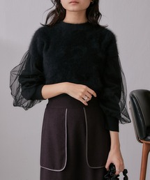 Lui's | FOXEY 袖チュール重ねニットプルオーバー(ニット/セーター)