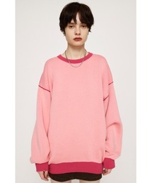SLY | W FACE C/N KNIT ダブルフェイス クルーネック ニット リバーシブル 2WAY セットアップ可能(ニット/セーター)