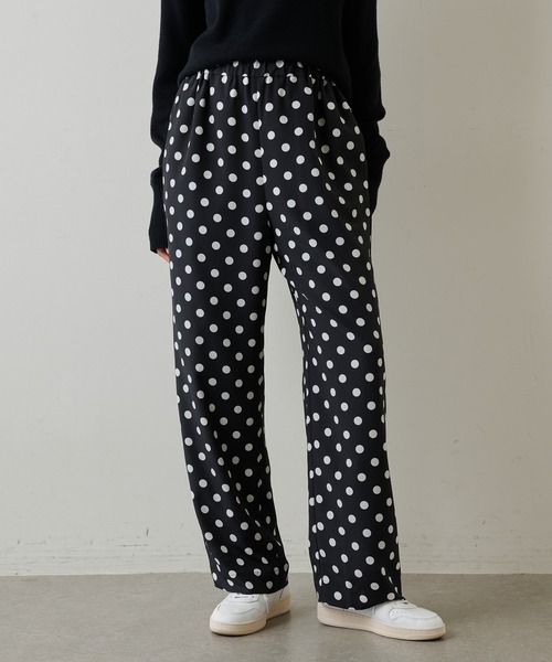 Whim Gazette（ウィムガゼット）の「ドットパンツ（その他パンツ・レディース・ブラック/オフホワイト・FREE）」の4枚目の写真