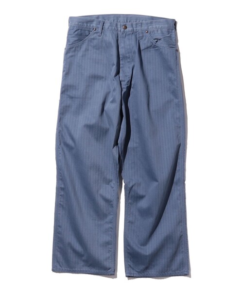 BEAMS PLUS（ビームスプラス）の「BEAMS PLUS / スーピマコットン ヘリンボーン ペインター パンツ（その他パンツ・メンズ・ブルー/カーキ/オリーブ/インディゴブルー・SMALL/MEDIUM/X-LARGE/LARGE）」の4枚目の写真