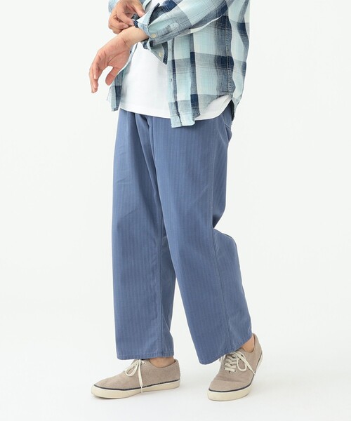 BEAMS PLUS（ビームスプラス）の「BEAMS PLUS / スーピマコットン ヘリンボーン ペインター パンツ（その他パンツ・メンズ・ブルー/カーキ/オリーブ/インディゴブルー・SMALL/MEDIUM/X-LARGE/LARGE）」の10枚目の写真