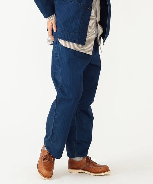 BEAMS PLUS（ビームスプラス）の「BEAMS PLUS / スーピマコットン ヘリンボーン ペインター パンツ（その他パンツ・メンズ・ブルー/カーキ/オリーブ/インディゴブルー・SMALL/MEDIUM/X-LARGE/LARGE）」の12枚目の写真