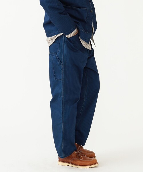 BEAMS PLUS（ビームスプラス）の「BEAMS PLUS / スーピマコットン ヘリンボーン ペインター パンツ（その他パンツ・メンズ・ブルー/カーキ/オリーブ/インディゴブルー・SMALL/MEDIUM/X-LARGE/LARGE）」の13枚目の写真