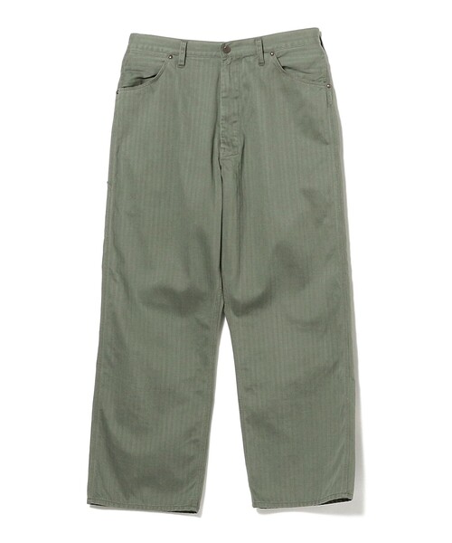 BEAMS PLUS（ビームスプラス）の「BEAMS PLUS / スーピマコットン ヘリンボーン ペインター パンツ（その他パンツ・メンズ・ブルー/カーキ/オリーブ/インディゴブルー・SMALL/MEDIUM/X-LARGE/LARGE）」の20枚目の写真