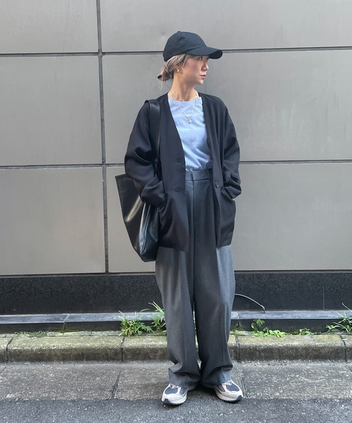 カラーレスシングルジャケット（ノーカラージャケット）｜feepur