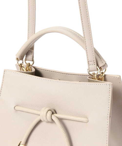 NATURAL BEAUTY BASIC（ナチュラルビューティーベーシック）の「ノットリボンハンドバッグ（クラッチバッグ・レディース・ブラック/ベージュ系その他2・ﾌﾘ-）」の12枚目の写真