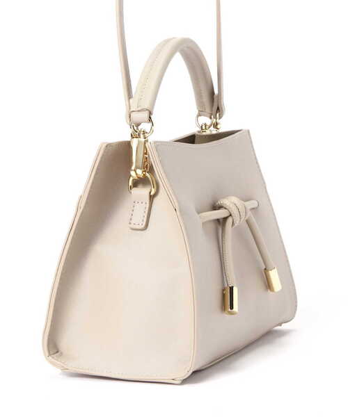 NATURAL BEAUTY BASIC（ナチュラルビューティーベーシック）の「ノットリボンハンドバッグ（クラッチバッグ・レディース・ブラック/ベージュ系その他2・ﾌﾘ-）」の11枚目の写真