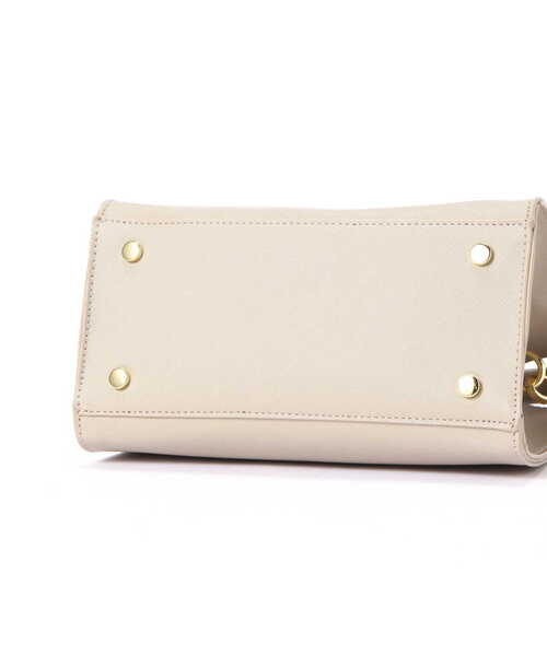 NATURAL BEAUTY BASIC（ナチュラルビューティーベーシック）の「ノットリボンハンドバッグ（クラッチバッグ・レディース・ブラック/ベージュ系その他2・ﾌﾘ-）」の5枚目の写真