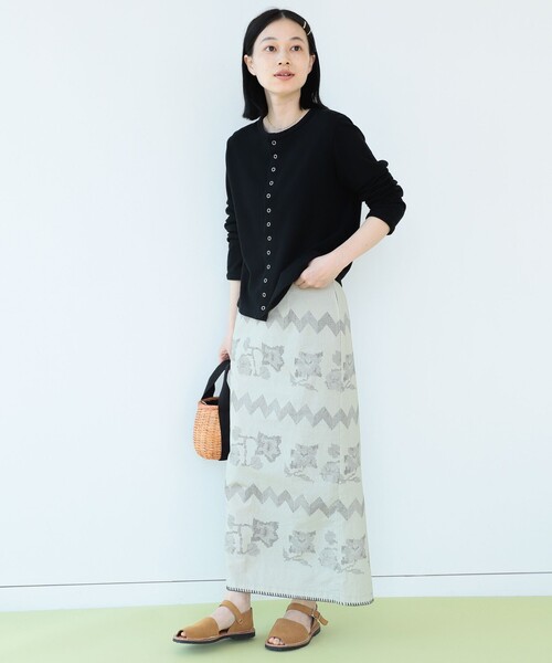 BEAMS BOY(ビームスボーイ)の「BEAMS BOY / リング ドット カーディガン 23SS(カーディガン/ボレロ・レディース・グリーン/サックスブルー/レッド/ブラック・2/1)」の21枚目の写真