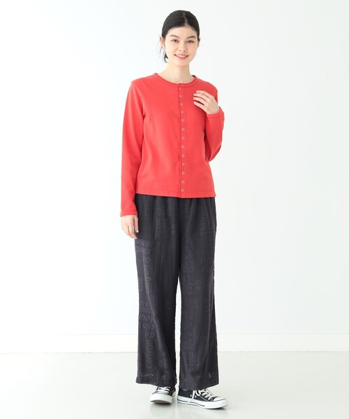 BEAMS BOY(ビームスボーイ)の「BEAMS BOY / リング ドット カーディガン 23SS(カーディガン/ボレロ・レディース・グリーン/サックスブルー/レッド/ブラック・2/1)」の6枚目の写真
