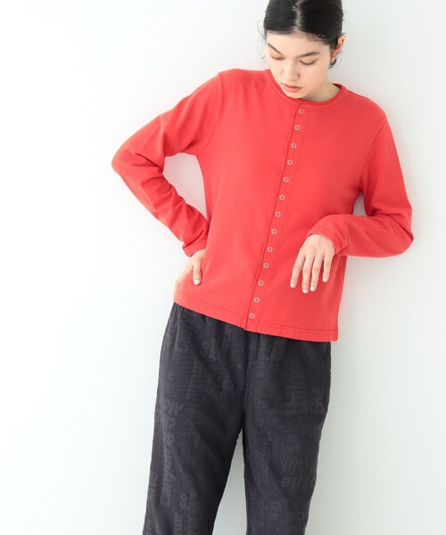 BEAMS BOY(ビームスボーイ)の「BEAMS BOY / リング ドット カーディガン 23SS(カーディガン/ボレロ・レディース・グリーン/サックスブルー/レッド/ブラック・2/1)」の8枚目の写真