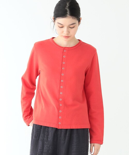 BEAMS BOY(ビームスボーイ)の「BEAMS BOY / リング ドット カーディガン 23SS(カーディガン/ボレロ・レディース・グリーン/サックスブルー/レッド/ブラック・2/1)」の11枚目の写真