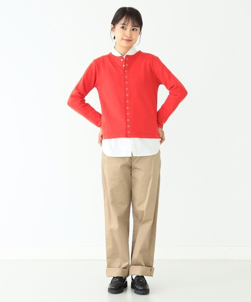 BEAMS BOY(ビームスボーイ)の「BEAMS BOY / リング ドット カーディガン 23SS(カーディガン/ボレロ・レディース・グリーン/サックスブルー/レッド/ブラック・2/1)」の12枚目の写真