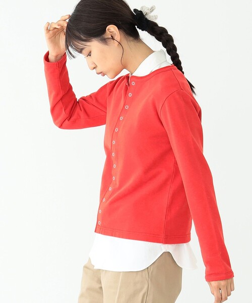 BEAMS BOY(ビームスボーイ)の「BEAMS BOY / リング ドット カーディガン 23SS(カーディガン/ボレロ・レディース・グリーン/サックスブルー/レッド/ブラック・2/1)」の13枚目の写真