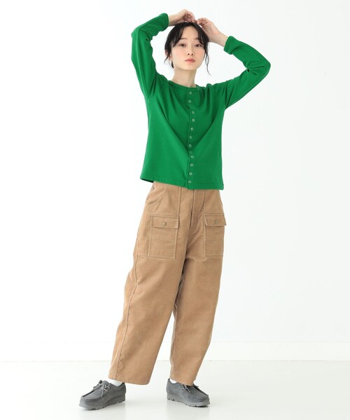 BEAMS BOY(ビームスボーイ)の「BEAMS BOY / リング ドット カーディガン 23SS(カーディガン/ボレロ・レディース・グリーン/サックスブルー/レッド/ブラック・2/1)」の15枚目の写真