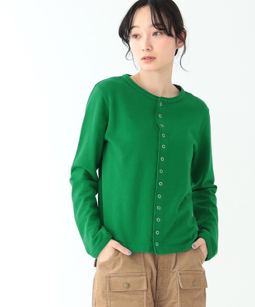 BEAMS BOY(ビームスボーイ)の「BEAMS BOY / リング ドット カーディガン 23SS(カーディガン/ボレロ・レディース・グリーン/サックスブルー/レッド/ブラック・2/1)」の16枚目の写真