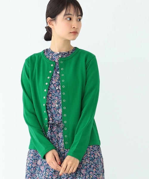 BEAMS BOY(ビームスボーイ)の「BEAMS BOY / リング ドット カーディガン 23SS(カーディガン/ボレロ・レディース・グリーン/サックスブルー/レッド/ブラック・2/1)」の18枚目の写真