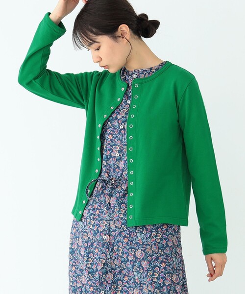 BEAMS BOY(ビームスボーイ)の「BEAMS BOY / リング ドット カーディガン 23SS(カーディガン/ボレロ・レディース・グリーン/サックスブルー/レッド/ブラック・2/1)」の19枚目の写真
