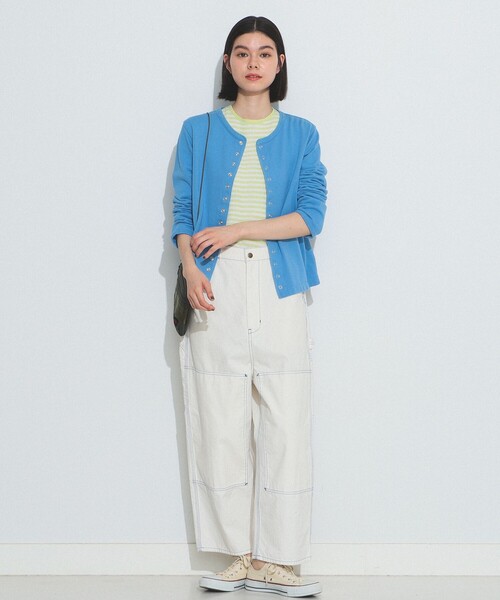 BEAMS BOY(ビームスボーイ)の「BEAMS BOY / リング ドット カーディガン 23SS(カーディガン/ボレロ・レディース・グリーン/サックスブルー/レッド/ブラック・2/1)」の20枚目の写真