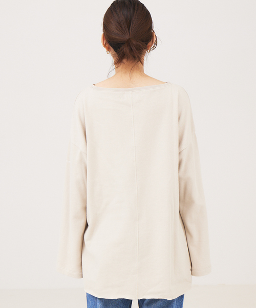 Rouge vif Anna(ルージュヴィフアンナ)の「ミニ裏毛ロゴロンT(Tシャツ/カットソー・レディース・ホワイト/ベージュ/チャコールグレー・フリー)」の16枚目の写真