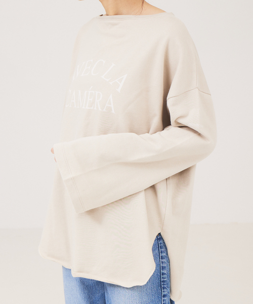 Rouge vif Anna(ルージュヴィフアンナ)の「ミニ裏毛ロゴロンT(Tシャツ/カットソー・レディース・ホワイト/ベージュ/チャコールグレー・フリー)」の18枚目の写真